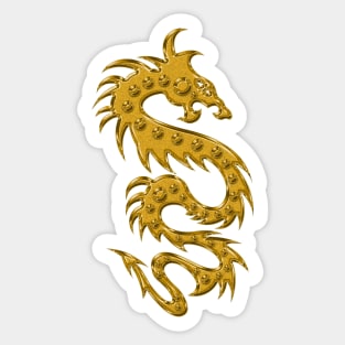 Golden Creature | Dragon | Cherie's Art Sticker
